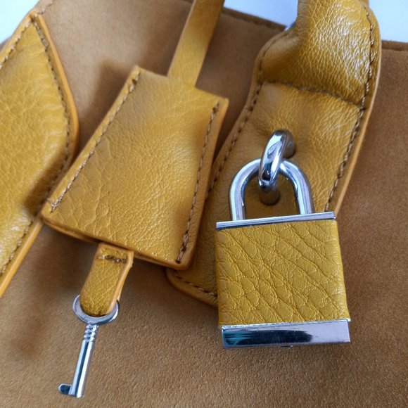 Charming Charlie Mustard Colored Handbag Purse GUC - Picture 9 of 9